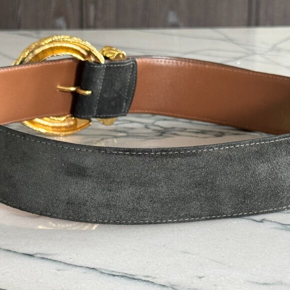 Vintage Ellen Tracy Italian Sueded Calfskin Belt - Large - Picture 6 of 7